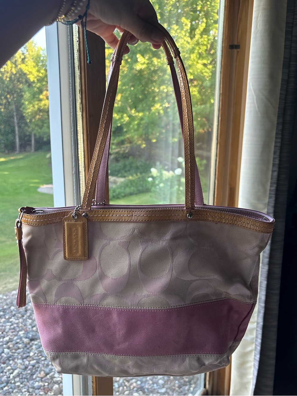 Vintage pink coach purse